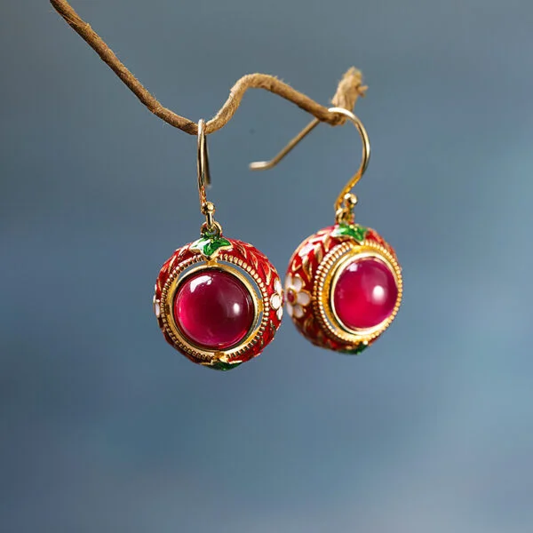 Ethnic Enamel Earrings - Image 2