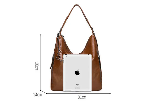 Soft leather shoulder bag - Image 3